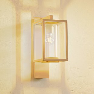 Lucande buitenwandlamp Ferda, pendel, beige, IP44