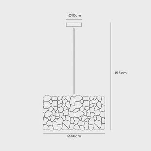 Lucide Hanglamp Almelo, 1-lamp, zwart/goud, metaal
