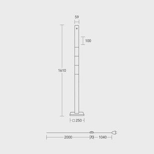 HerzBlut LED vloerlamp Lana del bianco, hout, dimbaar