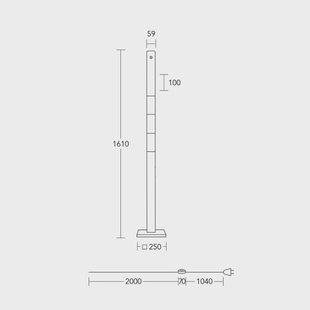 HerzBlut LED vloerlamp Lana del bronco, hout, dimbaar