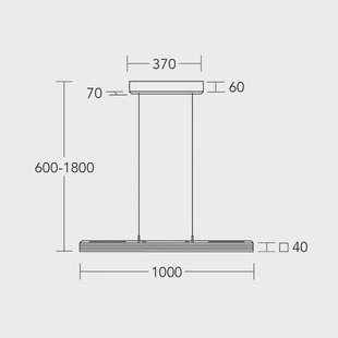 HerzBlut LED hanglamp Hermann, geolied eiken, omhoog/omlaag