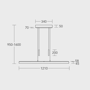 HerzBlut LED hanglamp Leonora, hout, omhoog/omlaag, dimbaar