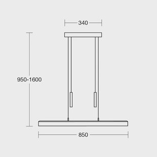 HerzBlut LED hanglamp Leonora, 85 cm, hout, dimbaar