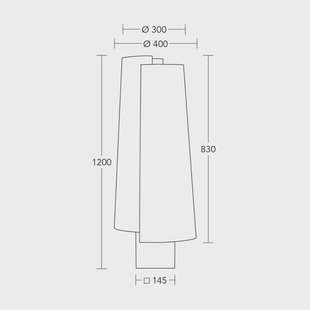 HerzBlut vloerlamp Jojo, hout, bruin/crème, 120 cm, E27