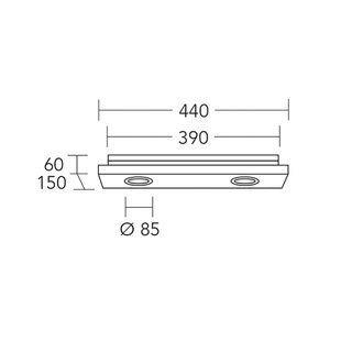 HerzBlut plafondlamp Lennon, 44 cm, 2-lamps, hout, GU10