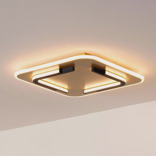 Lucide LED plafondlamp Andreas, hoekig, 40 cm x 40 cm, goud mat