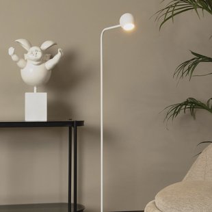 Lucide Comet LED vloerlamp, wit, 3-staps dimmen, hoogte 138 cm