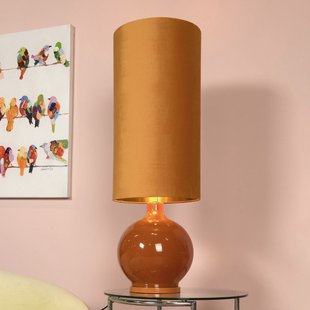 Lucide Vloerlamp Esterad, oker, Ø 34 cm, hoogte 100 cm, glas