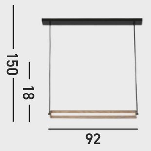 Searchlight Thread LED hanglamp, goudkleurig, dimbaar in 3 stappen, staal