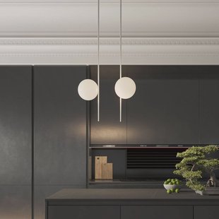 Karman buiten plafondlamp Atmosphere, wit, 178 cm, kunststof