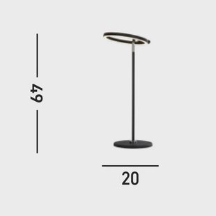 Searchlight Space LED tafellamp, zwart, metaal