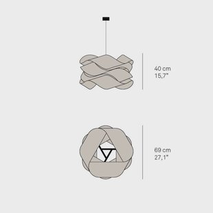 LZF LAMPS LZF hanglamp Link, Ø 69 cm, ivoor