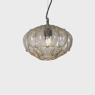 Karman hanglamp Ginger, geel, hoogte 20 cm glas, E27