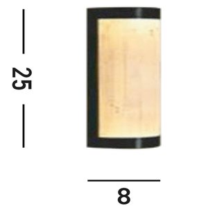 Searchlight LED wandlamp Nile, hoogte 25 cm, zwart, staal, IP44