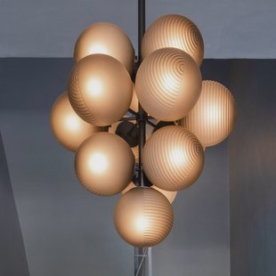 pulpo hanglamp Stellar Grape Small, rookgrijs, 13-lichts.