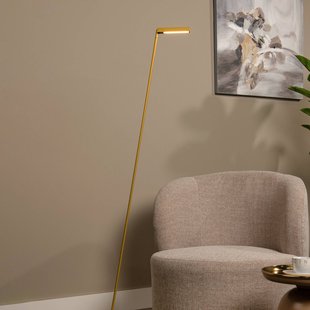 Lucide Lavale LED vloerlamp, okergeel, dimbaar, hoogte 138 cm