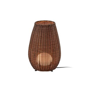 Bover LED tafellamp Amphora, bruin/rattanbruin, 47 cm