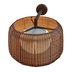 Bover buitenwandlamp Fora A, grafietbruin/bruin, Ø 50 cm, E27