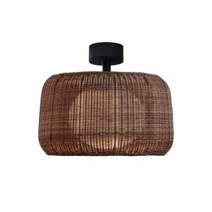 Bover buiten plafondlamp Fora, grafietbruin/bruin, Ø 50 cm