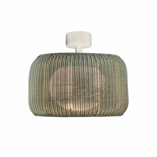 Bover buiten plafondlamp Fora, naturel wit/beige, Ø 50 cm