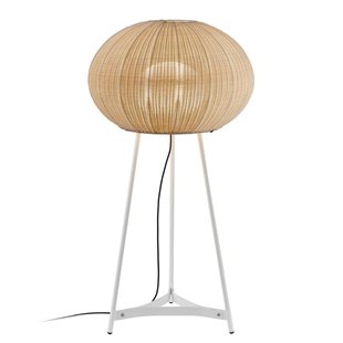 Bover vloerlamp Garota, wit/ivoorkleurig, hoogte 133 cm