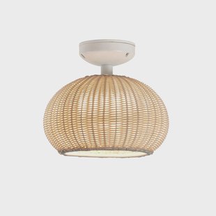 Bover LED buiten plafondlamp Garota, wit/ivoorkleurig