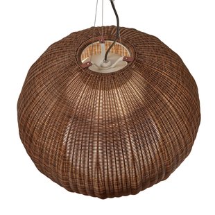 Bover LED buiten hanglamp Garota, grafietbruin/bruin Ø 72 cm