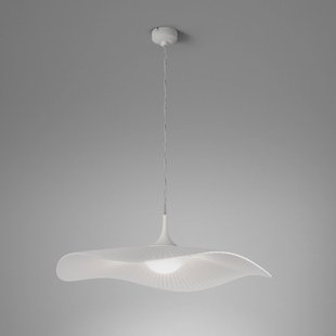 Bover LED hanglamp Mediterránia, wit, Ø 52 cm, kunststof