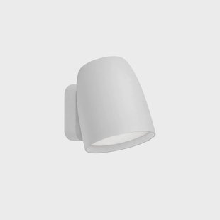 Bover LED buiten wandlamp Nut, wit, aluminium/staal, hoogte 13,5 cm