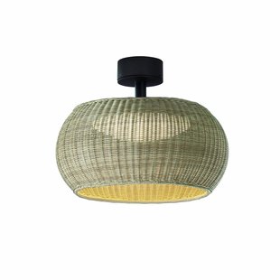Bover LED buiten plafondlamp Perris, bruin/beige, Ø 47 cm