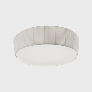 Bover LED plafondlamp Plafonet, Ø 60 cm, wit, aluminium/stof
