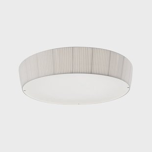 Bover LED plafondlamp Plafonet, Ø 95 cm, wit, aluminium/stof
