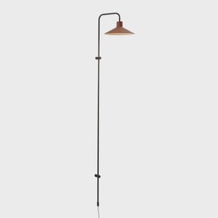 Bover wandlamp Platet A/05, zwart/terracotta, 142 cm, E14