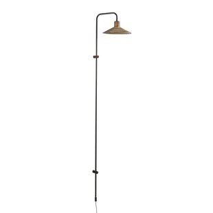 Bover wandlamp Platet A/05, zwart/messingkleurig, 142 cm