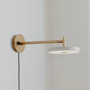 UMAGE LED wandlamp Asteria kort, lichtgrijs, 25 cm stekker