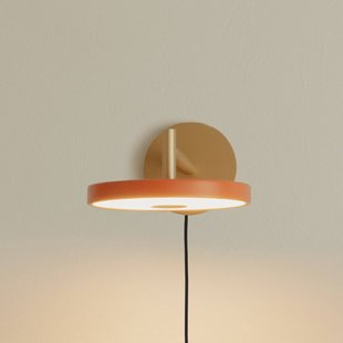 UMAGE LED wandlamp Asteria kort, oranje, 25 cm, stekker