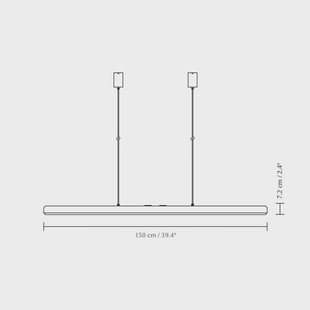 UMAGE LED hanglamp Hazel Branch, wit/messing, 150 cm