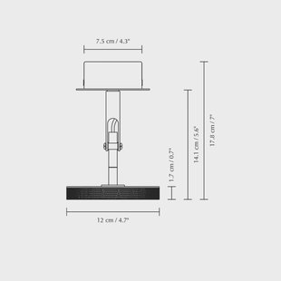UMAGE LED spot Asteria Spot, Ø 12 cm, messing