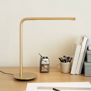 UMAGE LED tafellamp Omni, messing Hoogte 46 cm Metaal draaibaar