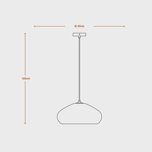 LEDVANCE Druppel hanglamp, Ø 40 cm, bruin, golfkarton, E27