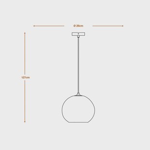 LEDVANCE hanglamp Bal, Ø 26 cm, bruin, golfkarton, E27