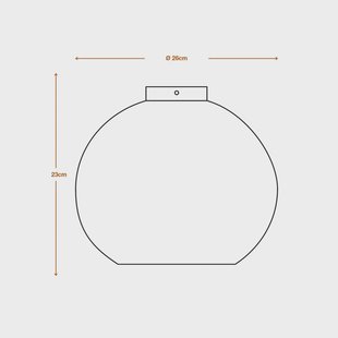 LEDVANCE plafondlamp Bal, Ø 26 cm, bruin, golfkarton, E27