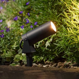 LCD LED prikspot 5131, zwart, aluminium, glas, Schuko stekker