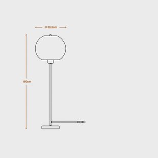 LEDVANCE vloerlamp Balhoogte 116 cm, bruin, golfkarton, E27
