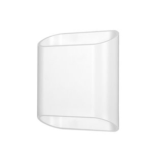 LCD LED buiten wandlamp, wit, up & down, CCT, dimbaar, aluminium, glas