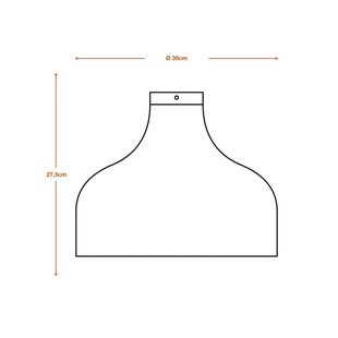 LEDVANCE Hoed plafondlamp, Ø 36 cm, bruin, golfkarton