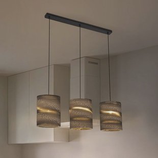 LEDVANCE Cilinder hanglamp, 3-lamps, bruin, golfkarton