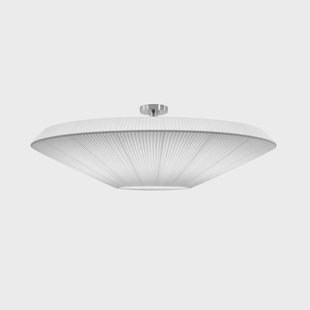 Bover plafondlamp Siam 120, hoogte 36 cm, nikkel/wit