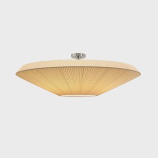 Bover plafondlamp Siam 120, hoogte 36 cm, nikkel/crèmekleurig