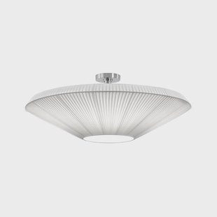 Bover Siam 80 plafondlamp, nikkel/wit, kunststof